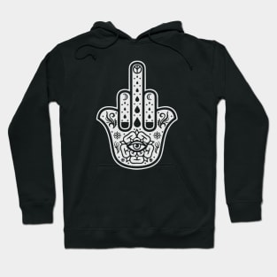 Middle Finger - Ornate Hamsa Hand Hoodie